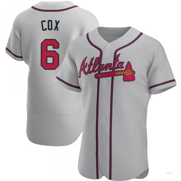 Atlanta Braves #6 Bobby Cox Gray Road Jersey Stitches Baseball Jerseys - Main View