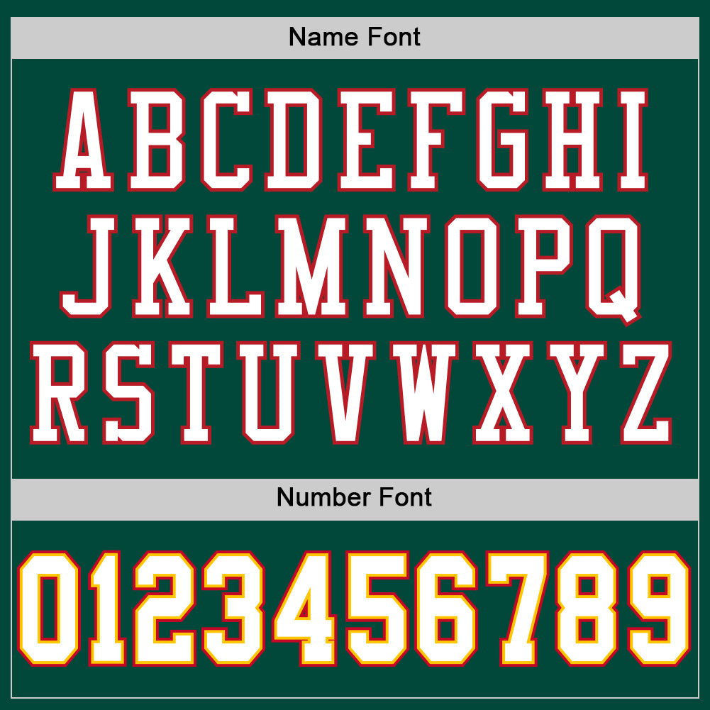 Custom Green White-Red Mesh Authentic Throwback Football Jersey view 4