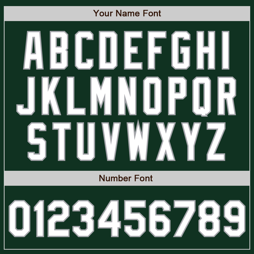 Custom Green White-Gray Authentic Baseball Jersey view 5