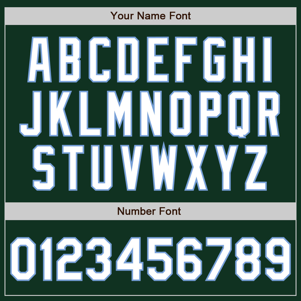 Custom Green White-Light Blue Authentic Baseball Jersey view 5