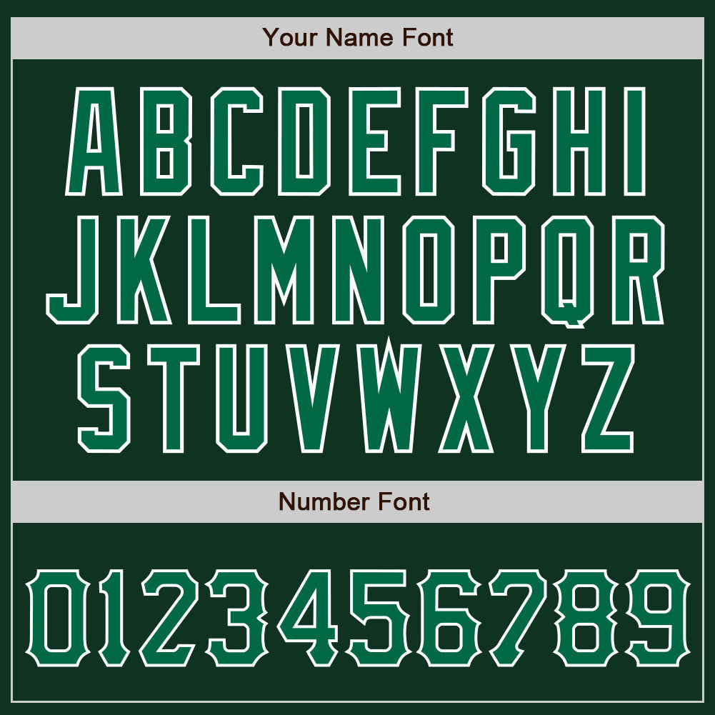 Custom Green Kelly Green-White Authentic Baseball Jersey view 5