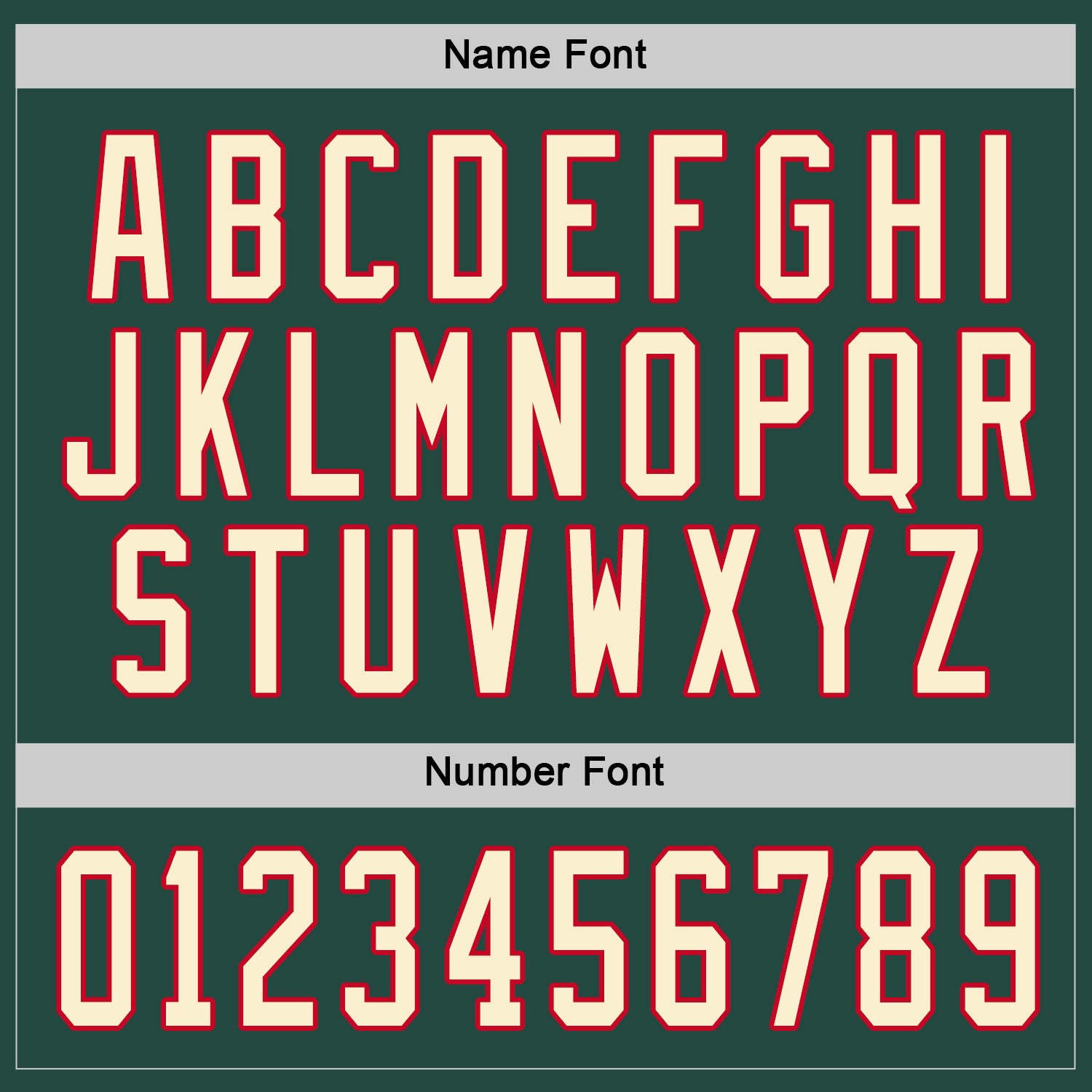 Custom Green Cream-Red Hockey Jersey view 4