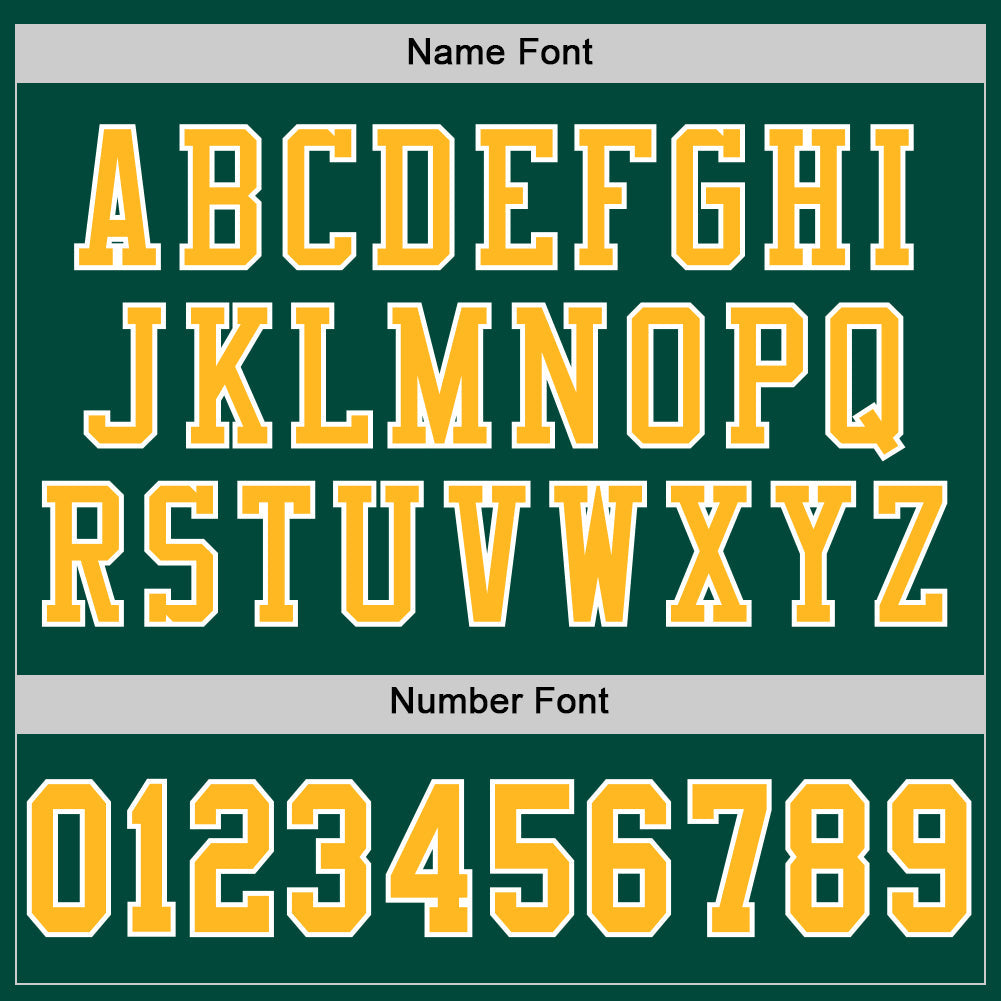 Custom Green Gold-White Mesh Authentic Football Jersey view 4