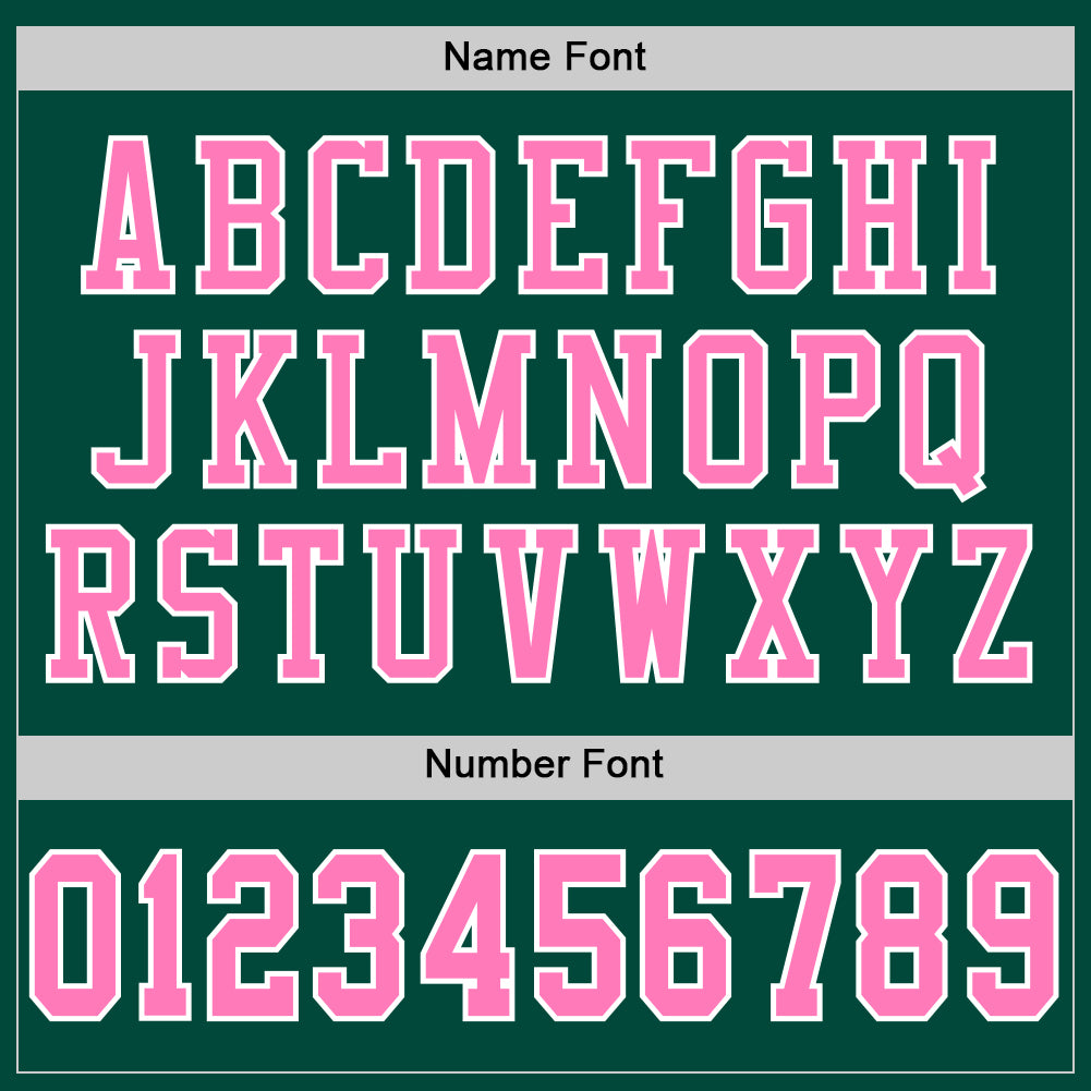 Custom Green Pink-White Mesh Authentic Football Jersey view 4