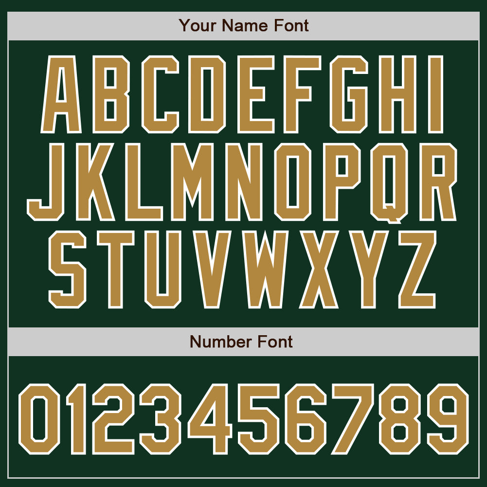 Custom Green White Pinstripe Old Gold-White Authentic Baseball Jersey view 5