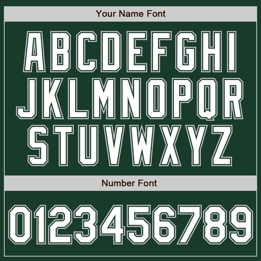 Custom Green White-Gray Authentic Baseball Jersey view 5