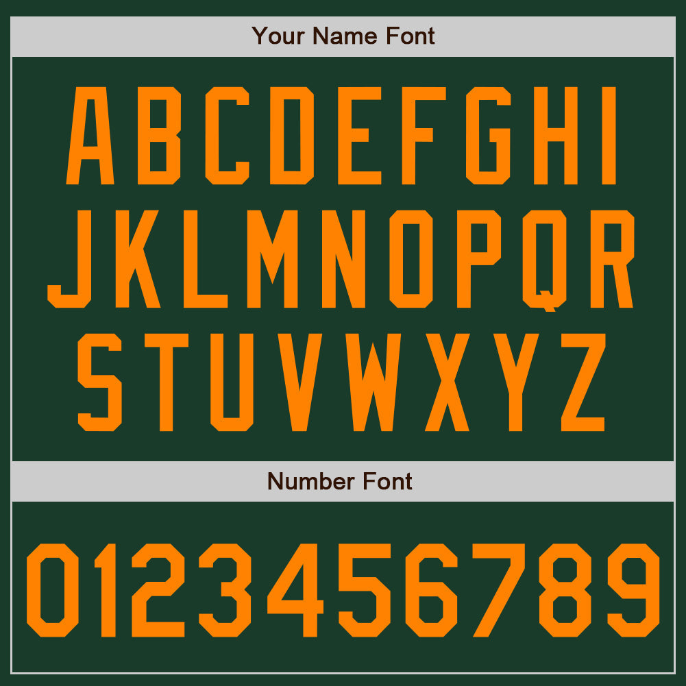 Custom Green Bay Orange Authentic Baseball Jersey view 5