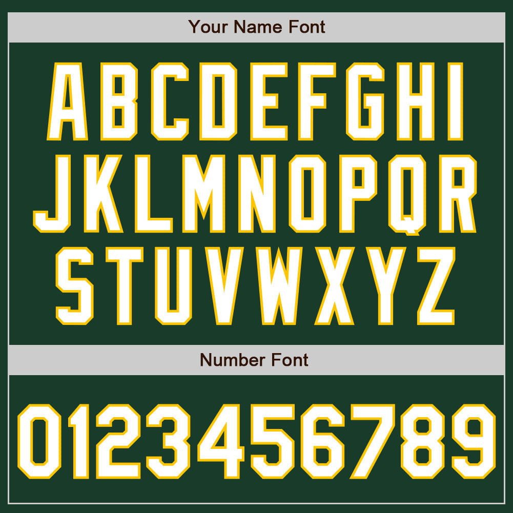 Custom Green White Pinstripe White-Gold Authentic Baseball Jersey view 5