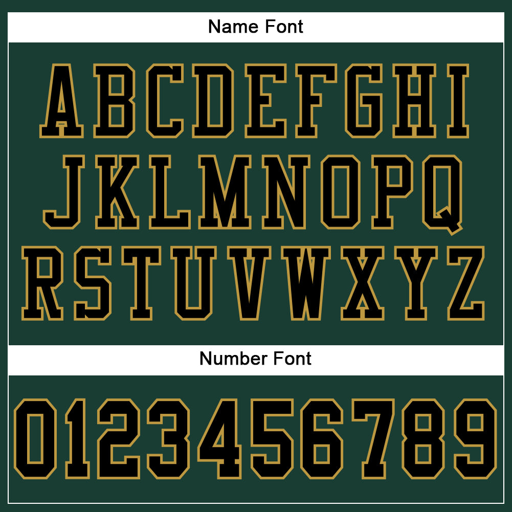 Custom Green Black-Old Gold Mesh Authentic Football Jersey view 4