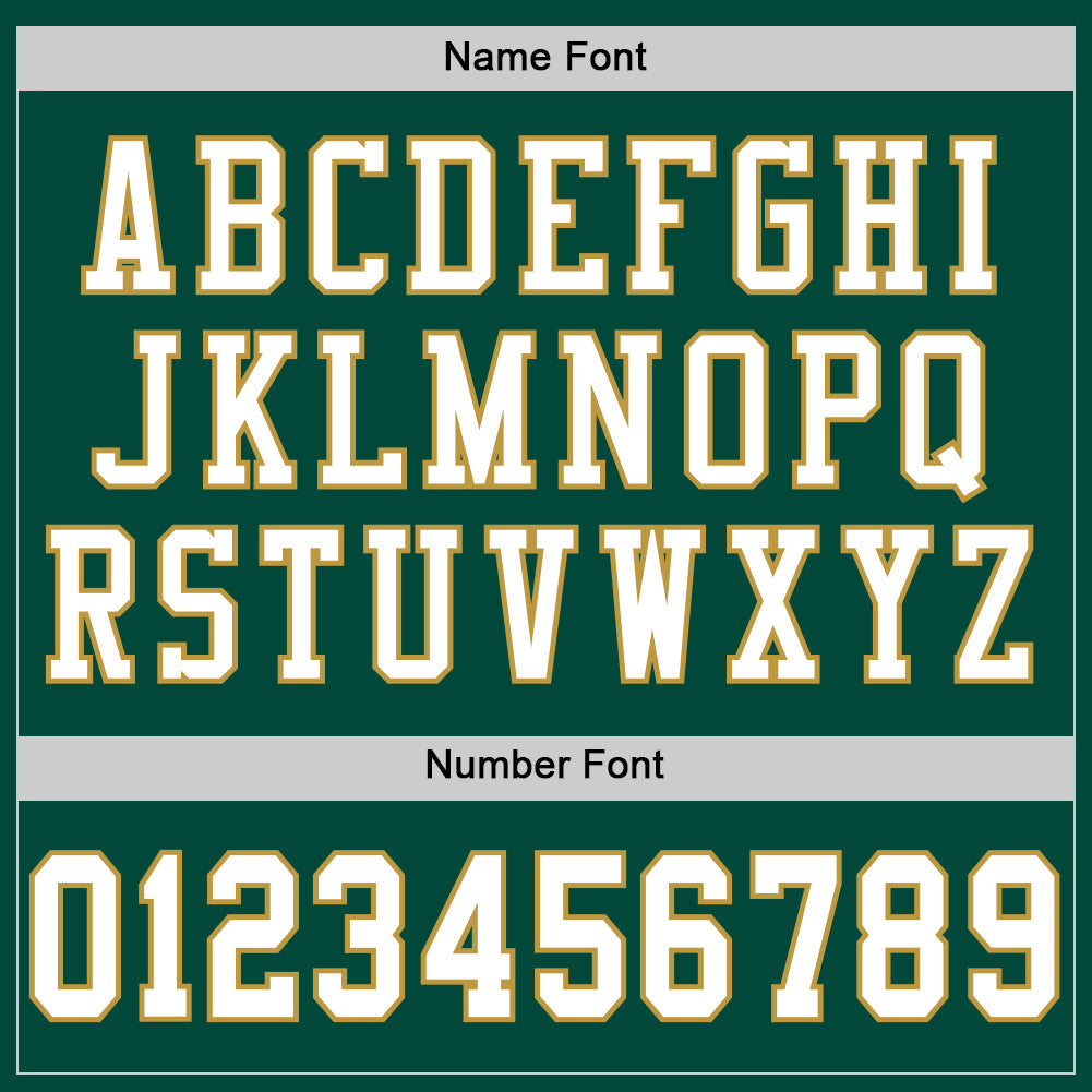 Custom Green White-Old Gold Mesh Authentic Football Jersey view 4