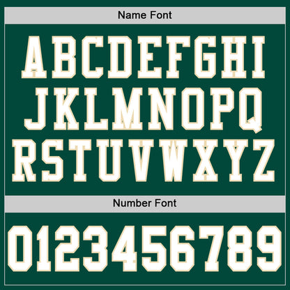 Custom Green White City Cream-Black Mesh Authentic Football Jersey view 4