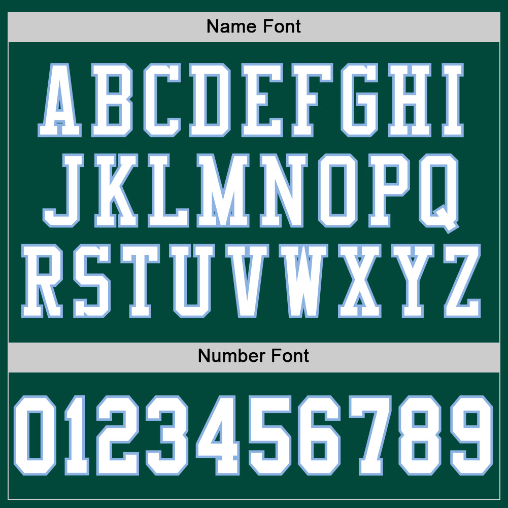 Custom Green White-Light Blue Mesh Authentic Football Jersey view 4