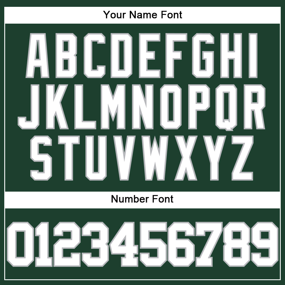 Custom Green White-Gray Authentic Baseball Jersey view 5