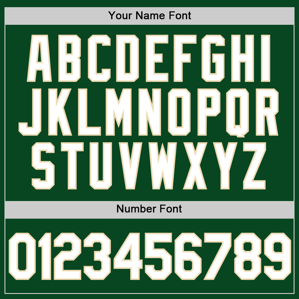 Custom Green White-Cream Authentic Throwback Baseball Jersey view 5