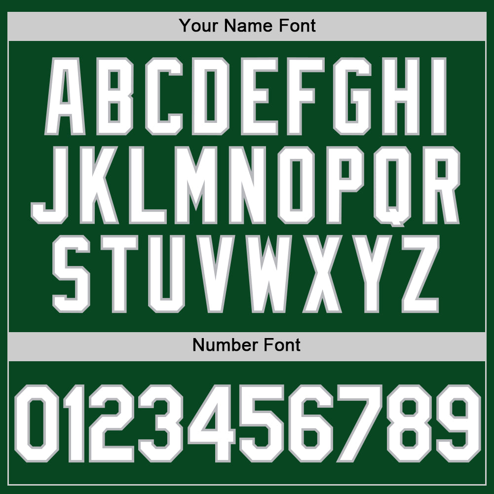 Custom Green White-Gray Authentic Throwback Baseball Jersey view 5