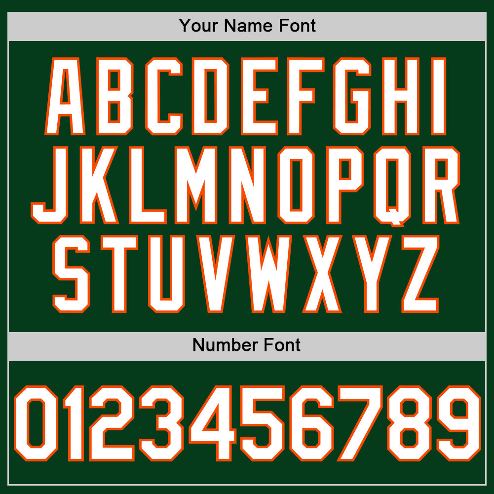 Custom Green White-Orange Mesh Authentic Throwback Baseball Jersey view 5
