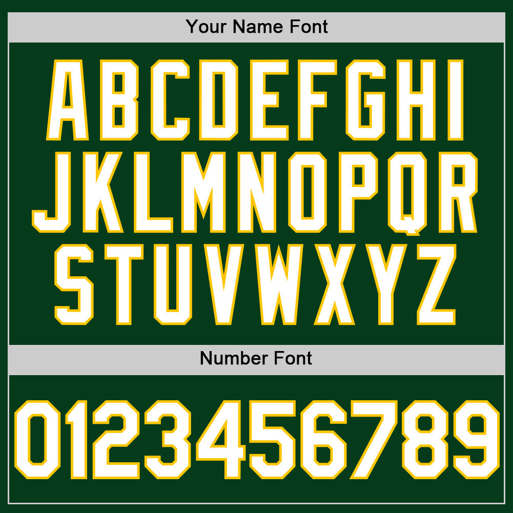 Custom Green White-Yellow Mesh Authentic Throwback Baseball Jersey view 5