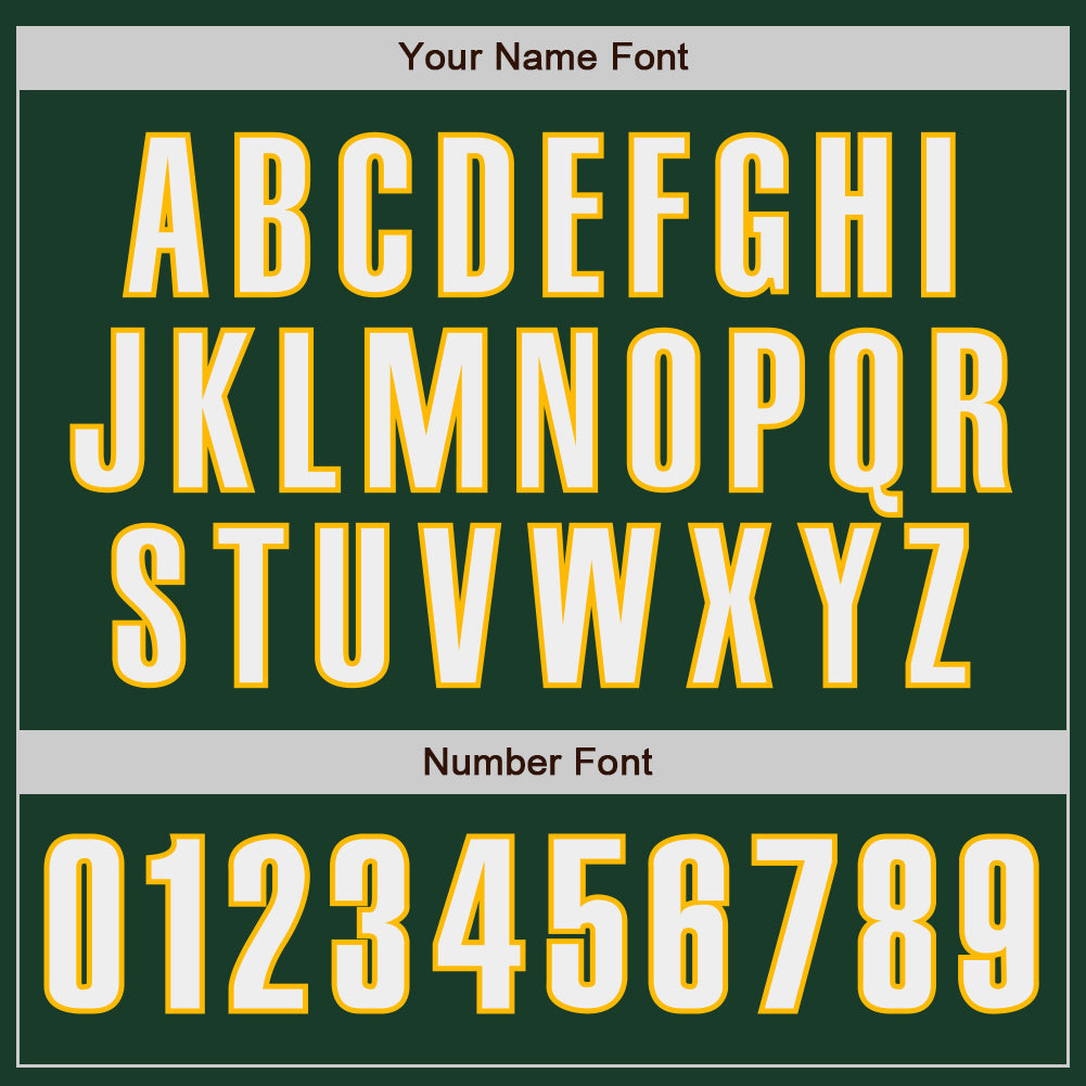 Custom Green White-Gold Authentic Baseball Jersey view 5