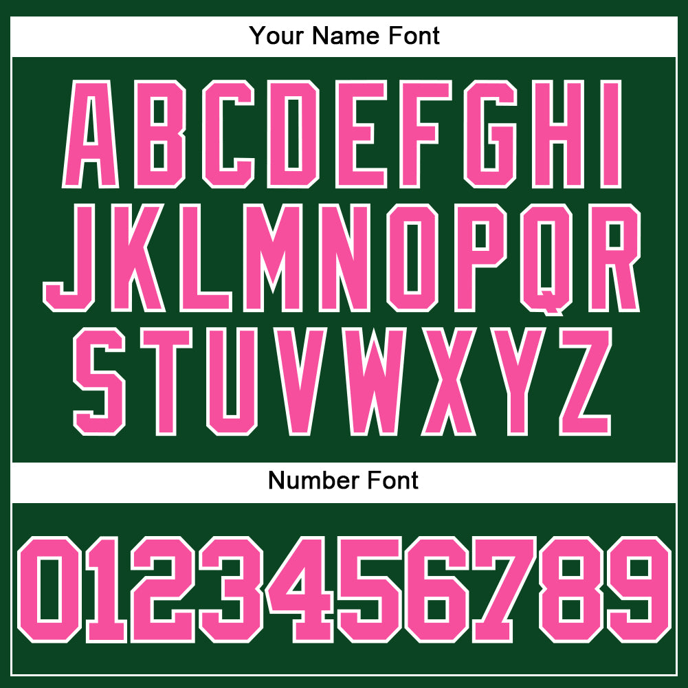 Custom Green Pink-White Mesh Authentic Throwback Baseball Jersey view 5