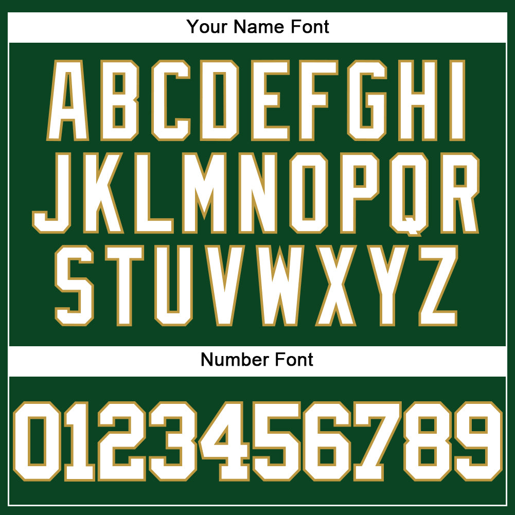 Custom Green White-Old Gold Mesh Authentic Throwback Baseball Jersey view 5