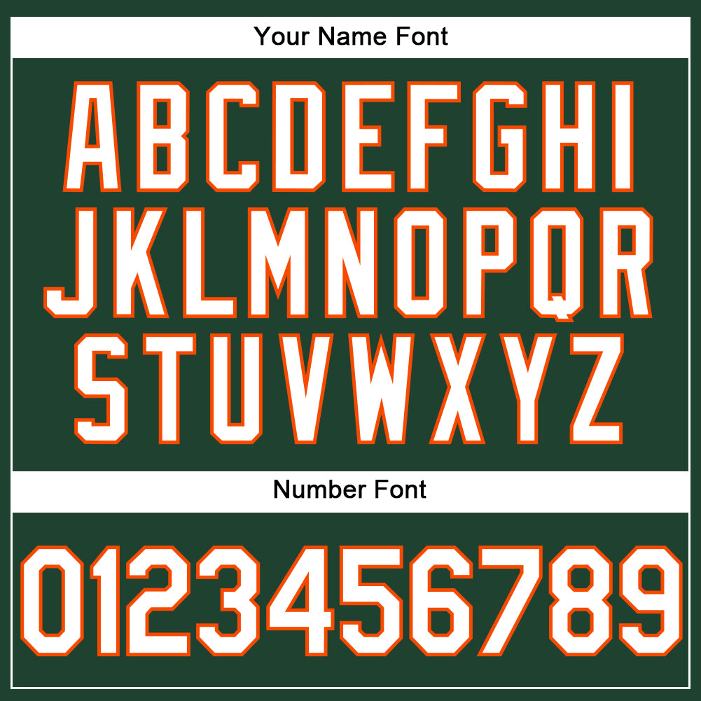 Custom Stitched Green White-Orange Sports Pullover Sweatshirt Hoodie view 5