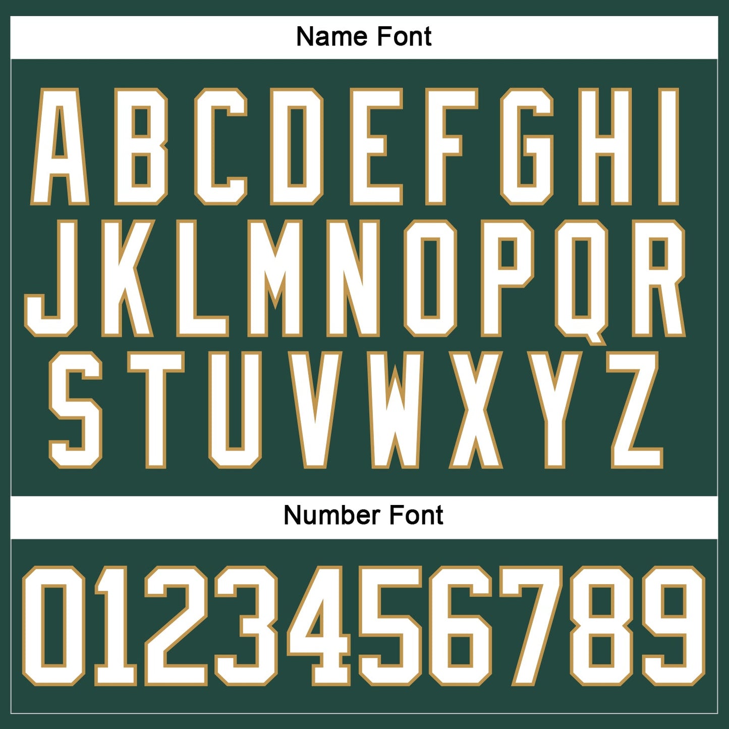 Custom Green White-Old Gold Hockey Jersey view 5