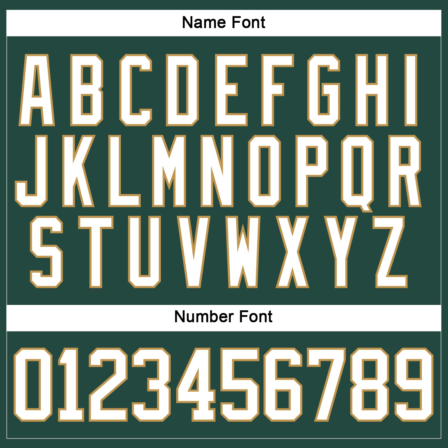 Custom Green White-Old Gold Hockey Jersey view 5