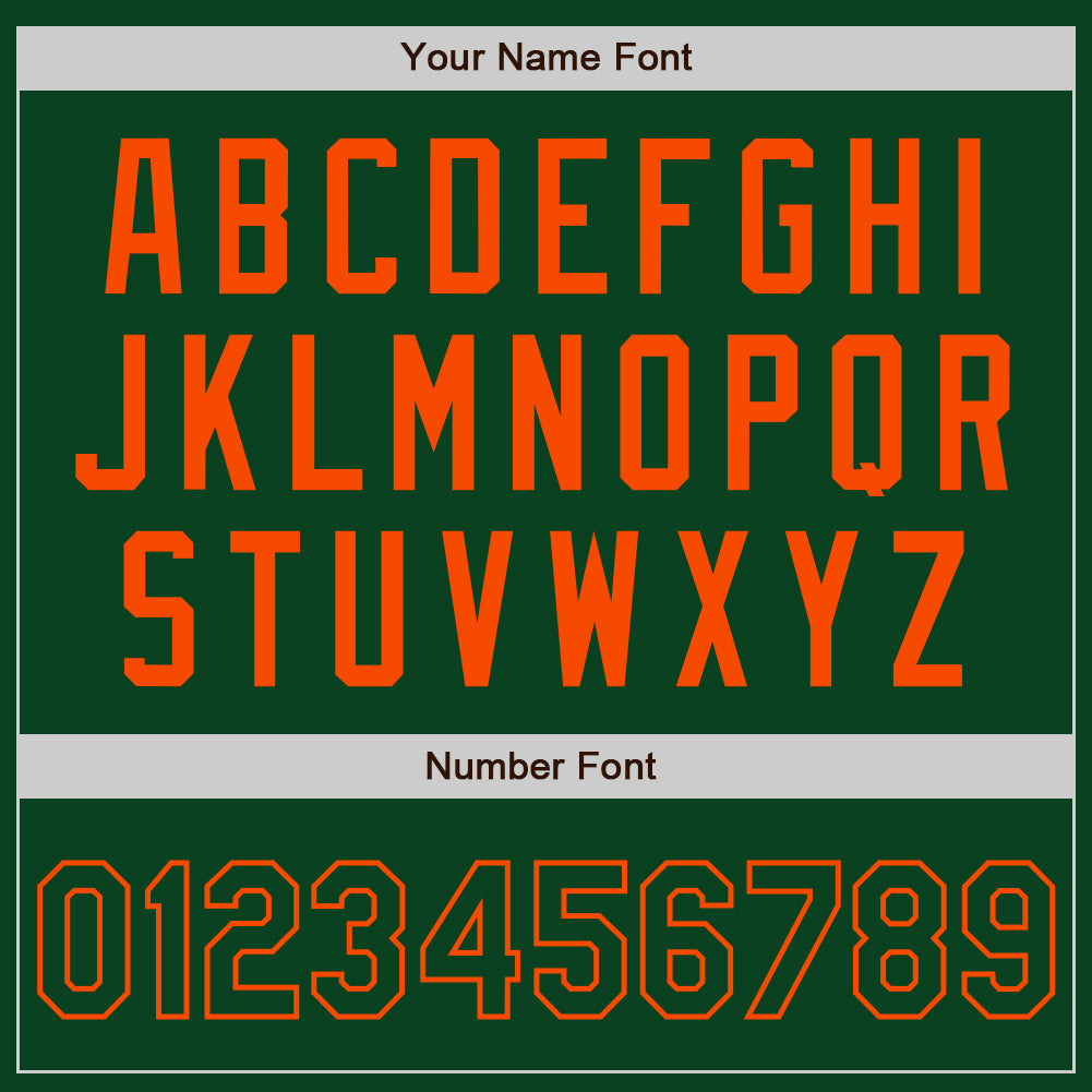 Custom Green Orange Authentic Baseball Jersey view 4