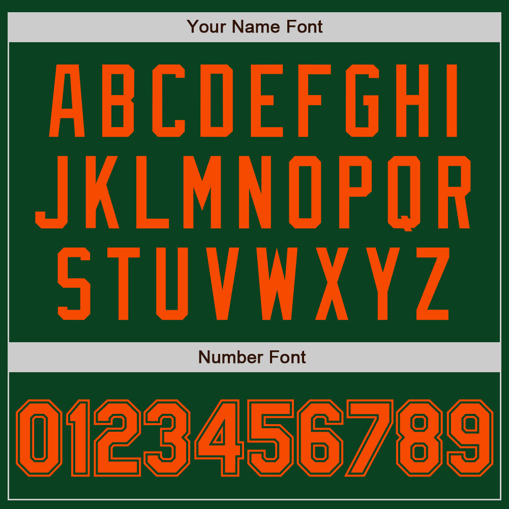 Custom Green Orange Authentic Baseball Jersey view 4