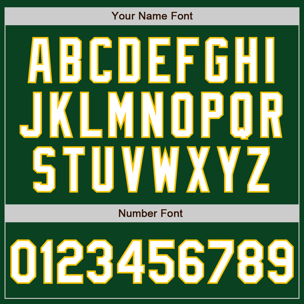 Custom Green White-Yellow Authentic Baseball Jersey view 8