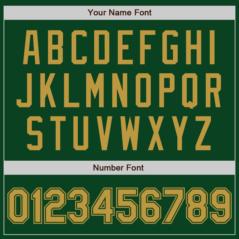 Custom Green Old Gold Authentic Baseball Jersey view 8