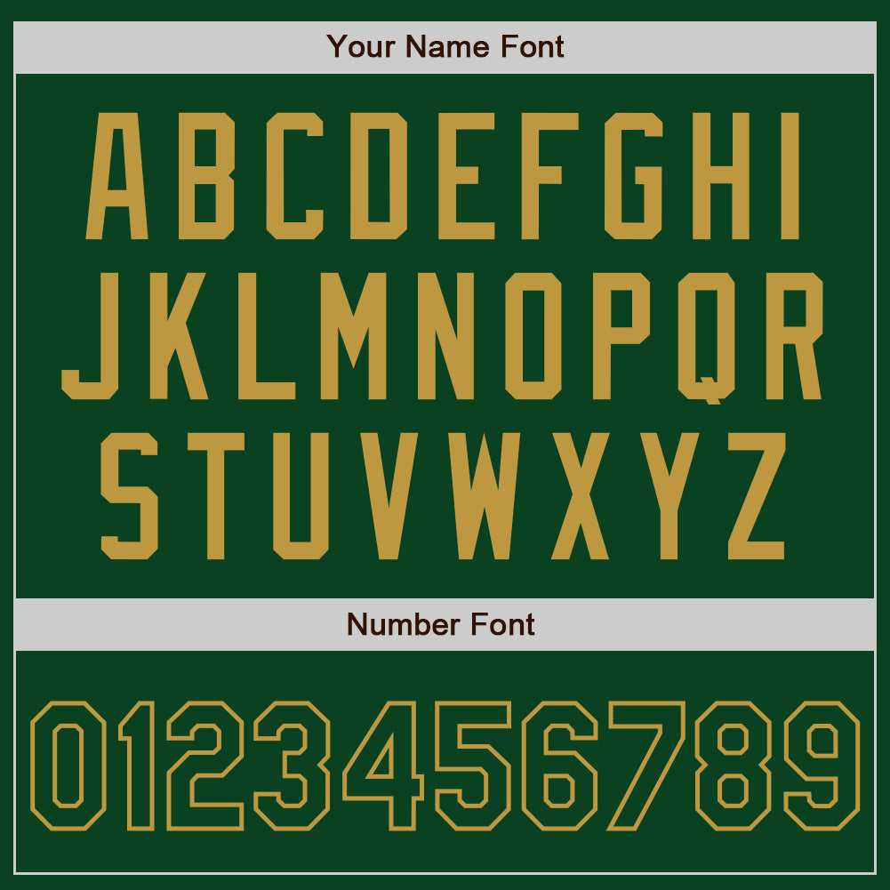 Custom Green Old Gold Authentic Baseball Jersey view 4