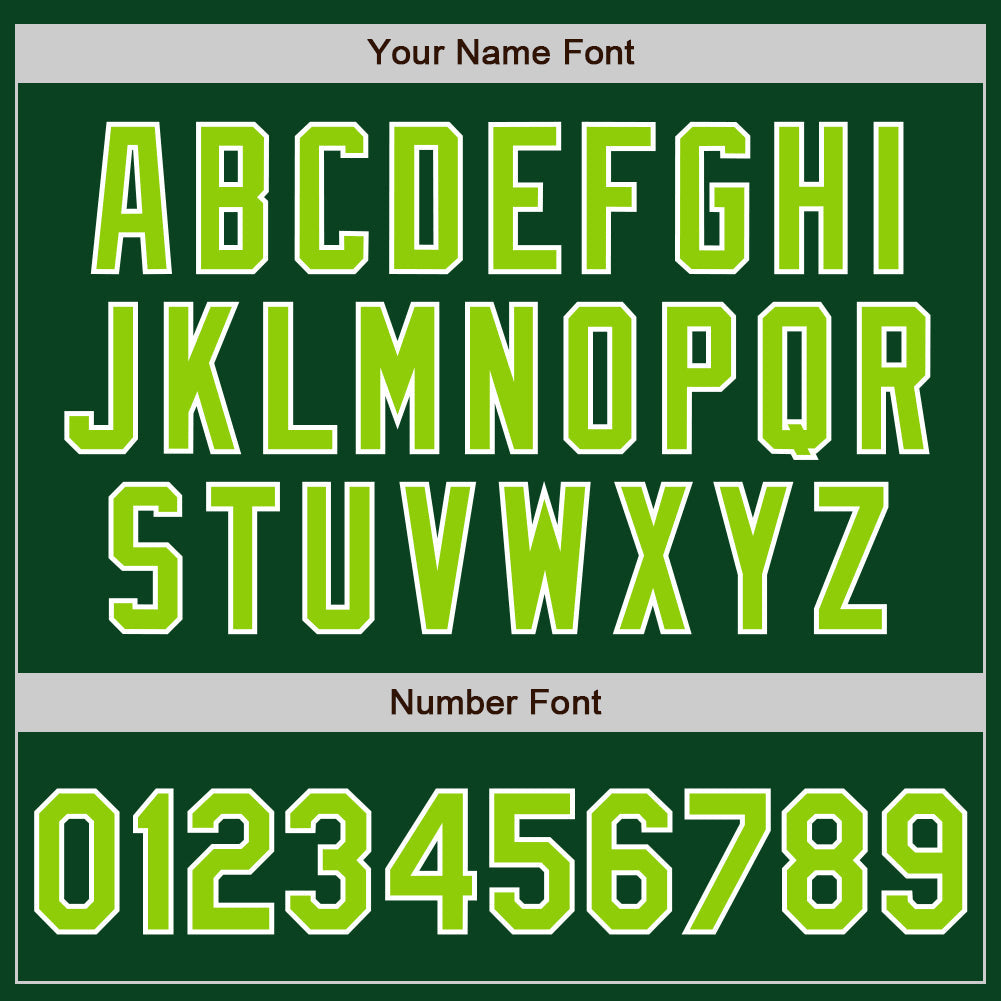 Custom Green Neon Green-White Authentic Baseball Jersey view 4