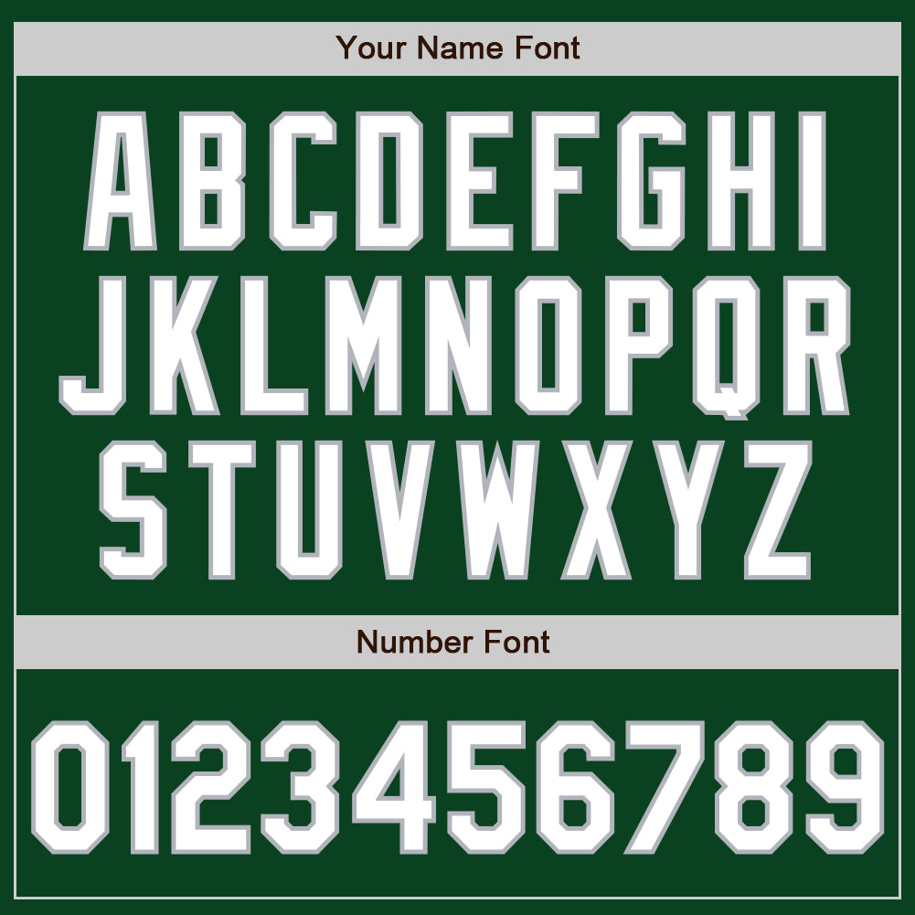 Custom Green White-Gray Authentic Baseball Jersey view 4
