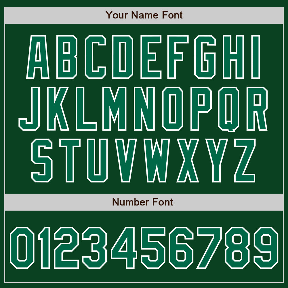 Custom Green Kelly Green-White Authentic Baseball Jersey view 8