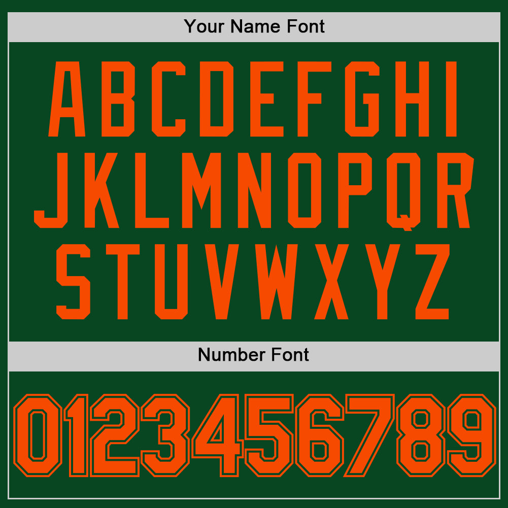 Custom Green Orange Authentic Throwback Basketball Jersey view 4