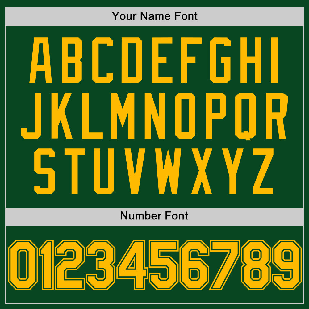 Custom Green Gold Authentic Throwback Basketball Jersey view 4