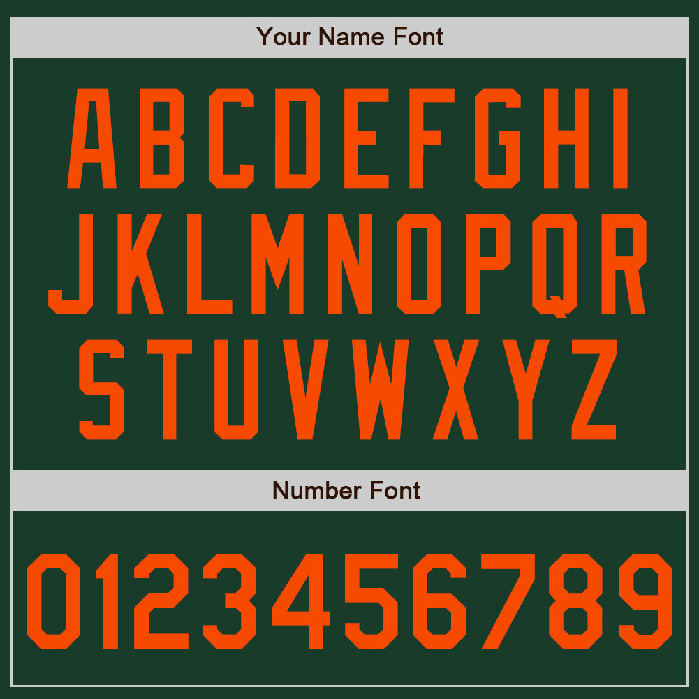 Custom Green Orange Authentic Baseball Jersey view 5