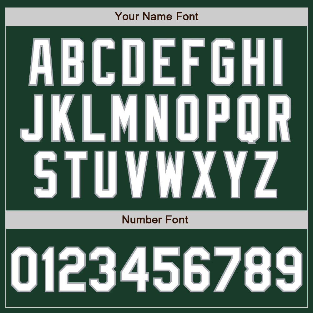 Custom Green White-Gray Authentic Baseball Jersey view 5