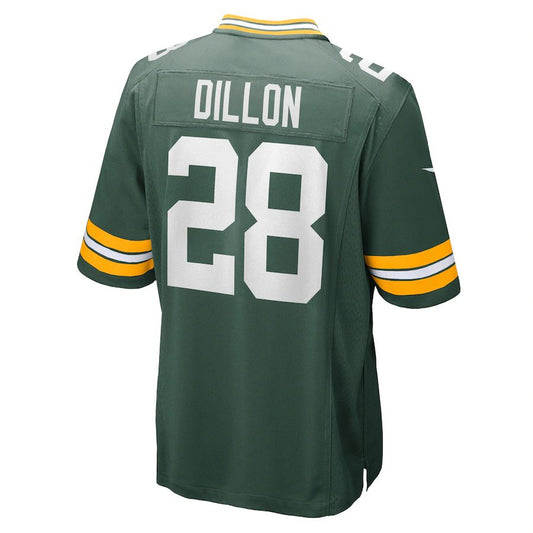 GB.Packers #28 AJ Dillon Green Game Jersey Stitched American Football Jerseys - Main View