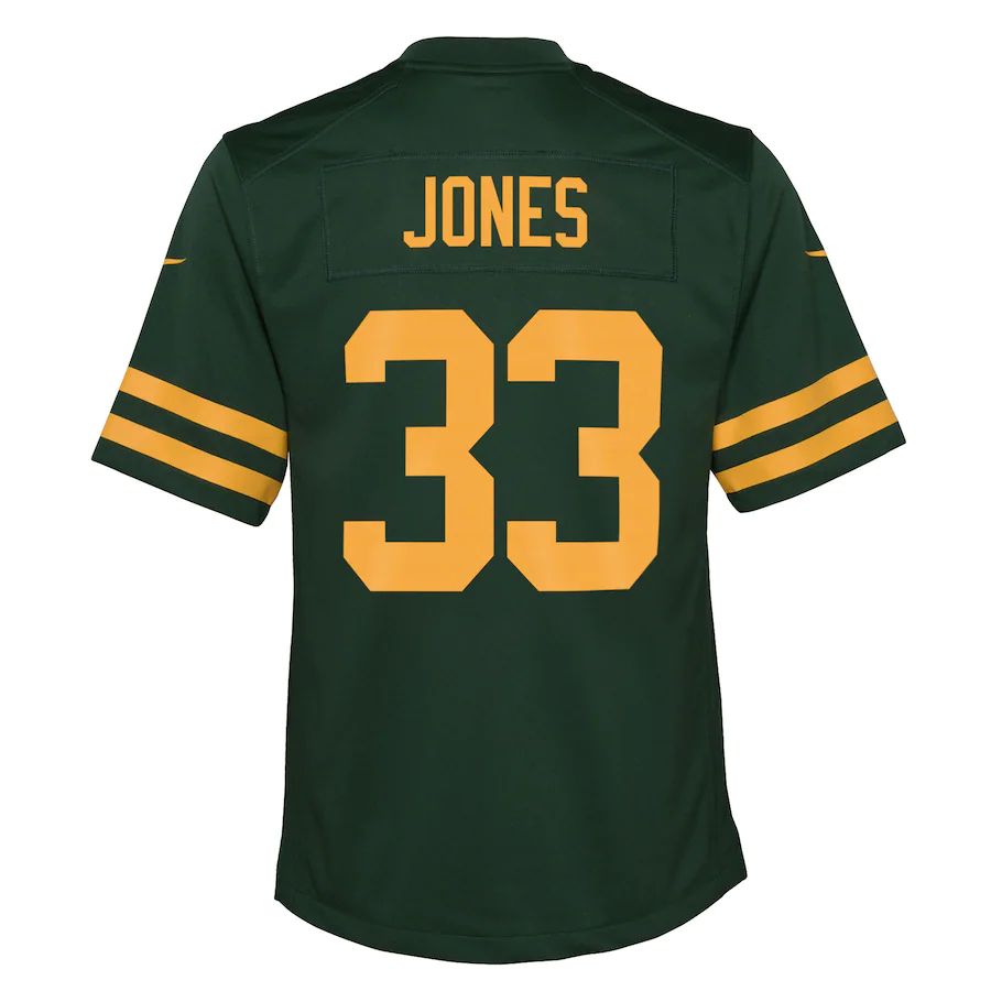 GB.Packers #33 Aaron Jones Green Alternate Game Player Jersey Stitched American Football Jerseys - Main View