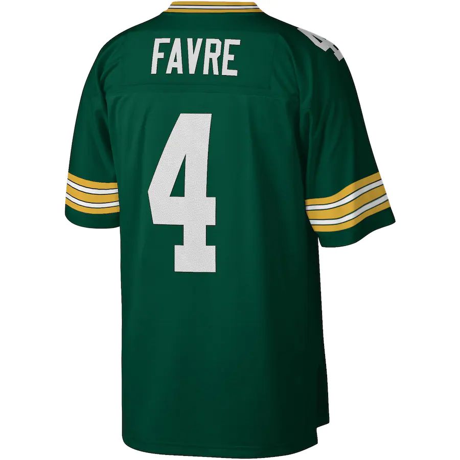 GB.Packers #4 Brett Favre Mitchell & Ness Green 1996 Legacy Replica Jersey Stitched American Football Jerseys - Main View