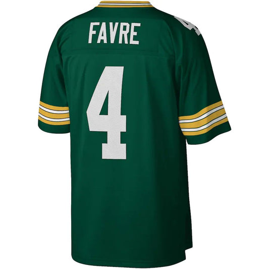 GB.Packers #4 Brett Favre Mitchell & Ness Green 1996 Legacy Replica Jersey Stitched American Football Jerseys - Main View