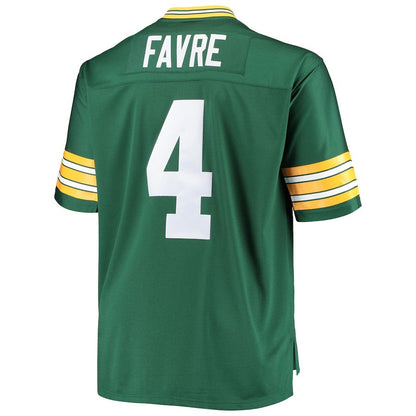 GB.Packers #4 Brett Favre Mitchell & Ness Green Big & Tall 1996 Retired Player Replica Jersey Stitched American Football Jerseys - Main View