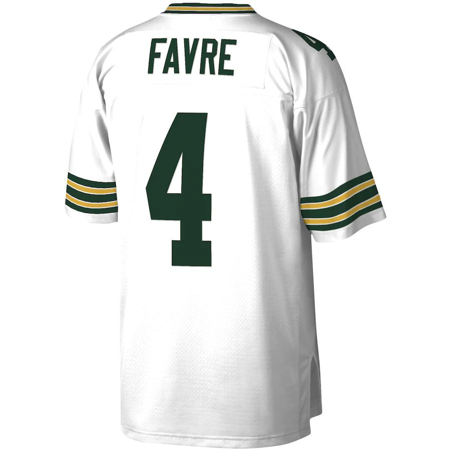 GB.Packers #4 Brett Favre Mitchell & Ness White 1996 Legacy Replica Jersey Stitched American Football Jerseys - Main View