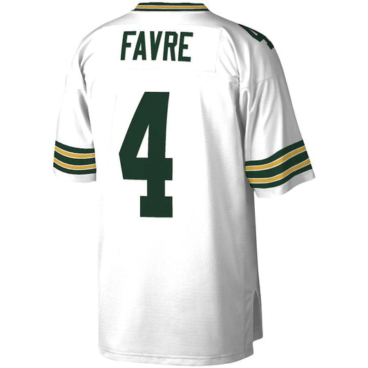 GB.Packers #4 Brett Favre Mitchell & Ness White 1996 Legacy Replica Jersey Stitched American Football Jerseys - Main View
