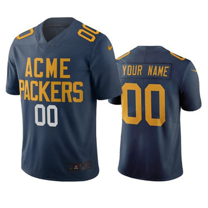 Custom GB.Packers Navy Vapor Limited City Edition Jersey Stitched American Football Jerseys - Main View