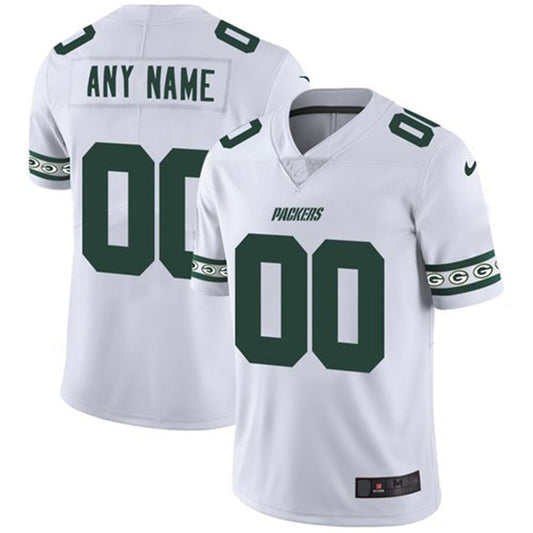 Custom GB.Packers White Team Logo Vapor Limited Jersey Stitched American Football Jerseys - Main View