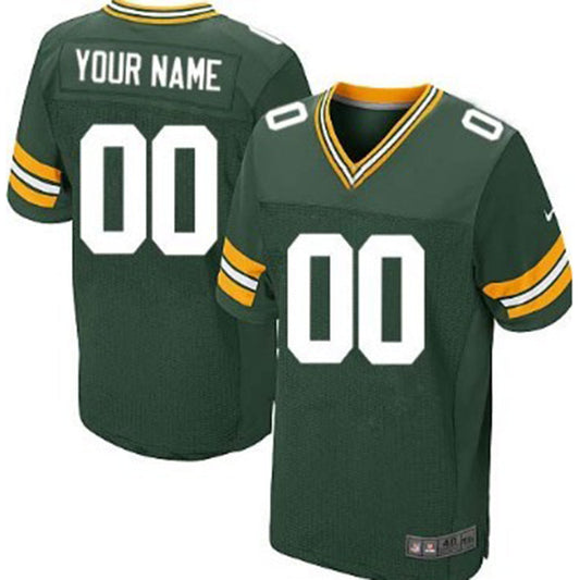 Custom GB.Packers Green Elite Jersey Stitched American Football Jerseys - Main View