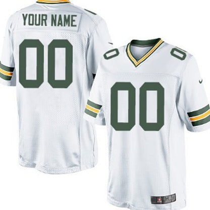 Custom GB.Packers White Limited Jersey Stitched American Football Jerseys - Main View